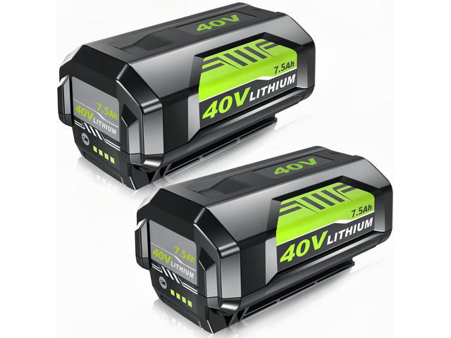 2Pack High Capacity 7500mAh 40V Battery Replacement for Ryobi 40V Battery Compatible with Ryobi 40 Volt Battery Lithium OP40404 OP40401 OP40605...