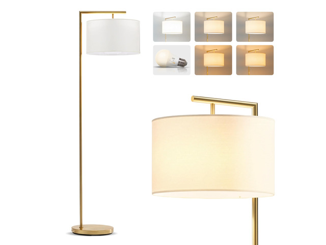 Montage Modern Floor Lamp - LED Standing Lamp with Adjustable Color Changing Bulbs for Living Rooms & Offices - Tall Corner Bedroom Reading Light...