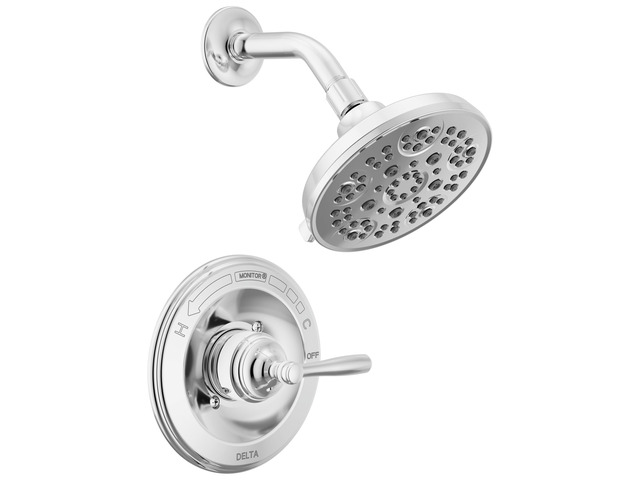 Roe 14 Series 5-Setting Shower Faucet Set, Chrome Shower Head and Handle Set, Valve Trim Kit, Chrome T142985 (Valve Not Included)