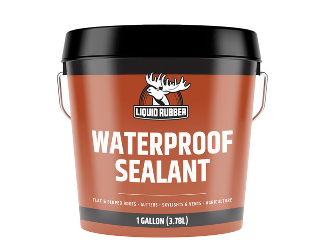 Waterproof Sealant - Roof & Gutter Coating, Black, 1 Gallon DIY Leak Repair Coating, Flexible Elastomeric Waterproofing Membrane for Flat &...