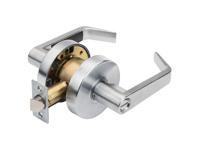 Augusta Passage Lever Set, ADA, Grade 2, Satin Chrome ADA Compliant Passage Door Lever Lockset For Hallway Or Closet Use, Non-Locking, Grade 2...