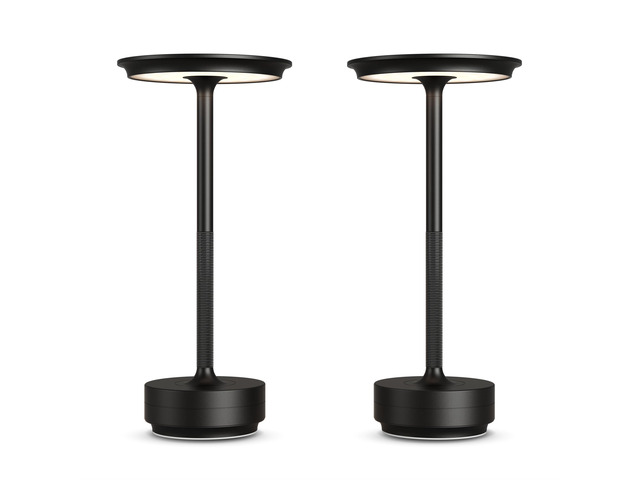 2 Pack Cordless Table Lamps Rechargeable, 5000mAh LED Table Light Portable 3 Color Stepless Dimming Battery Powered Table Lamp with Memory Function...