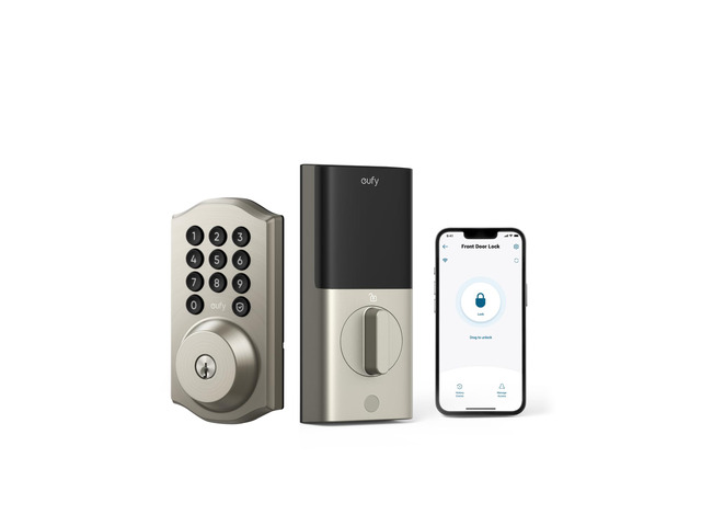 Smart Lock C30, Keyless Entry Door Lock, Built-in Wi-Fi Easy Installation, App Remote Control, Reliable Power, Keypad Deadbolt for Front Door,...