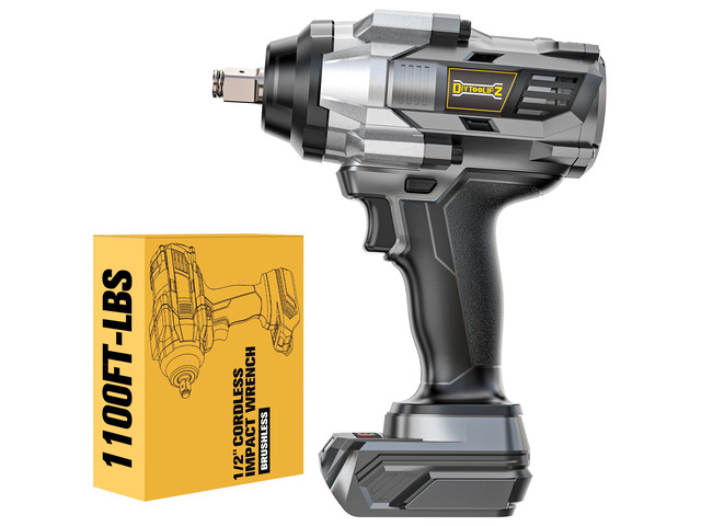 1/2' Cordless Impact Wrench 1110 Ft-lbs Compatible with DeWalt 20V Battery Brushless High Torque Impact Driver with LED Light, Electric Gun for...
