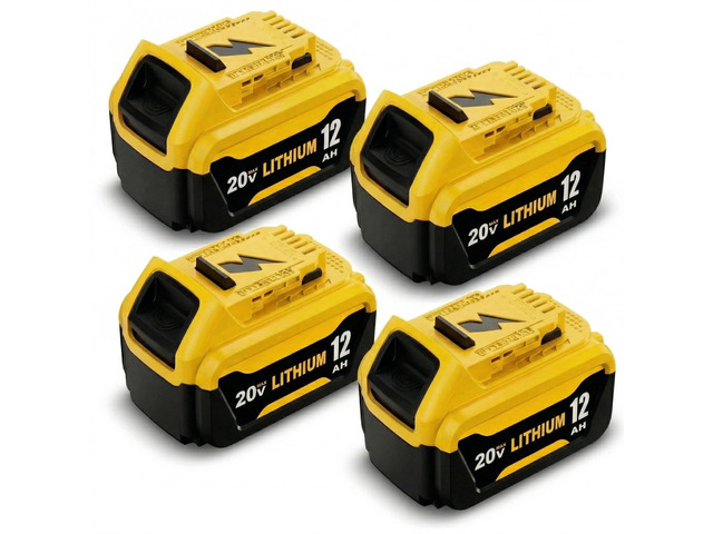 4Pack Upgrade 12000mAh Battery Replacement for Dewalt 20V 12.0A Max Battery DCB200 DCB201 DCB203 DCB204 DCB206 DCB207 DCB181 DCB180 Compatible with...