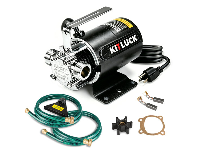 Water Transfer Pump, 115V 1/10HP 330GPH Utility Water Pump Electric With 2 * 6ft Suction Hose, Portable Small Water Pump For Pool Draining,...
