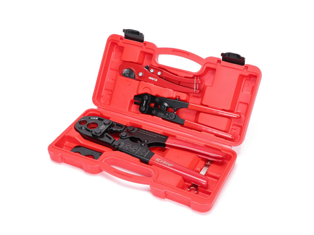 PCKIT-1234PS PEX Crimping Tool Kit with PEX Tubing Cutter, PEX Crimper, PEX Removal Tool for 1/2-in and 3/4-in PEX Copper Crimp Rings