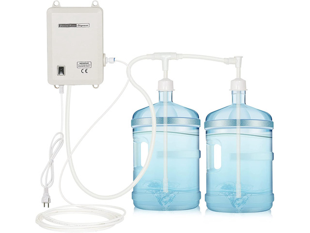 Bottle Water Dispenser Pump System, 20ft 110V AC US Plug High Flow Bottled Water Dispensering with Dual Inlet for Home Kitchen Coffee Tea Machines...