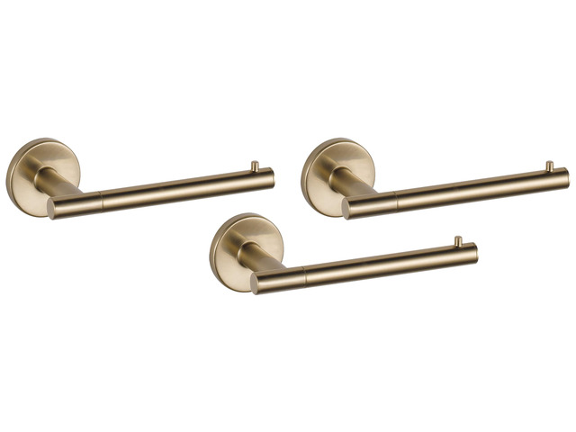 Single Post Toilet Paper Holder Champagne Bronze Wall Mount Trinsic Bathroom Accessories (Pack of 3)