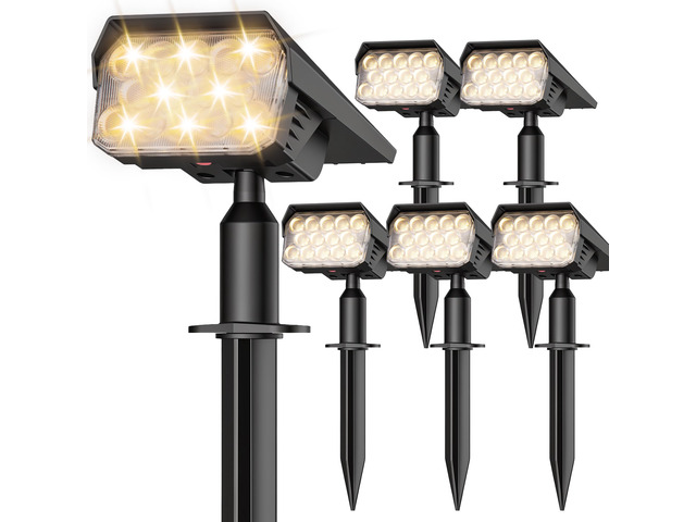 Solar Lights Outdoor Waterproof IP65, 56 LED 3 Lighting Modes Solar Spot Lights Outdoor, Solar Powered Landscape Lighting for Yard Pathway Garden,...