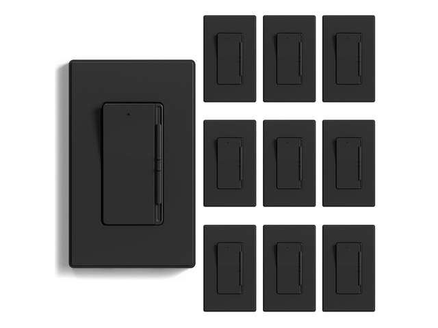 Digital Slide Dimmer Light Switch, Dimmer Switch with Decorative Frameless Design Wallplate for LED/CFL, Incandescent,Halogen Bulbs, Single...