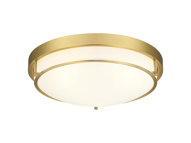 16 Inch Flush Mount Ceiling Light,White Frosted Glass,Gold Polished Gold,3 E26 sockets,Close to Ceiling Light for bedroom,hallway,kitchen,entryway