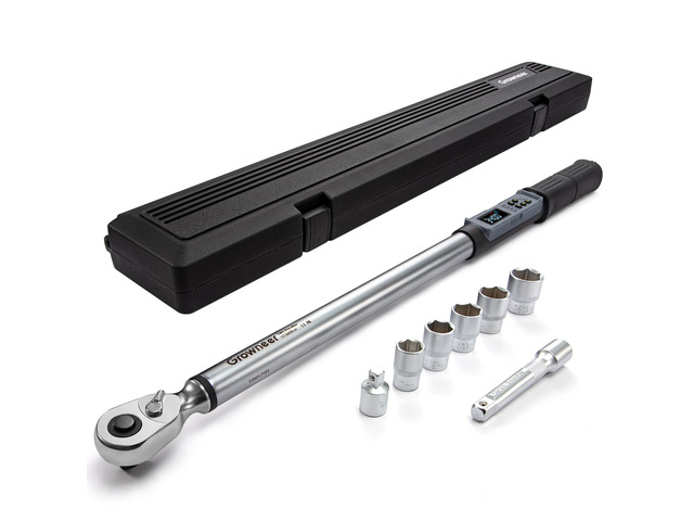 Upgraded Digital Torque Wrench, 12.5-250.7 Ft-lbs/17-340 Nm, 1/2'' Drive Automotive Rachet Torque Wrench with Buzzer & Colorful LED Indicator,...