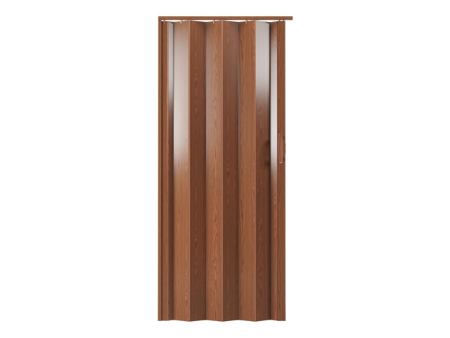 Studio Series 48' x 80' PVC Foldable Accordion Door, Walnut Trimmable PVC panels, flexible single-layer design, space-saving interior door, room...
