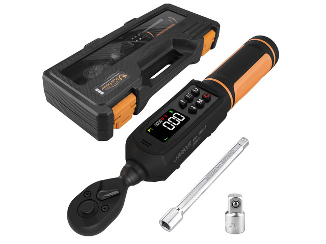 1/4' Drive Digital Torque Wrench 1.1-22.1 Ft-lbs/1.5-30Nm ±1% Accuracy Electric Wrench, Dual Direction Ratchet, Vibration & LED Alert