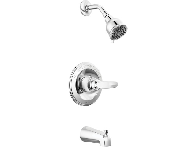 Foundations 13 Series 2-Spray Bathtub and Shower Faucet Set, Chrome Shower Head and Handle Set, Valve Trim Kit, Chrome BT13410 (Valve Not Included)