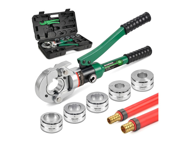 Pex Pipe Crimping Tool kit for 3/8' 1/2' 5/8' 3/4' 1' with Pex Pipe Cutter -Meet ASTM F1807