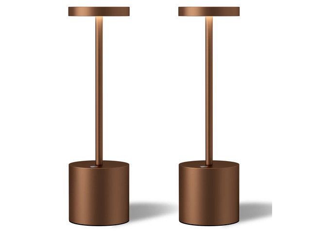 LED Cordless Table Lamps Set of 2, 5000mAh Rechargeable Table Light Portable Outdoor Table Lamp, 3 Color Stepless Dimming Battery Powered Lamp for...