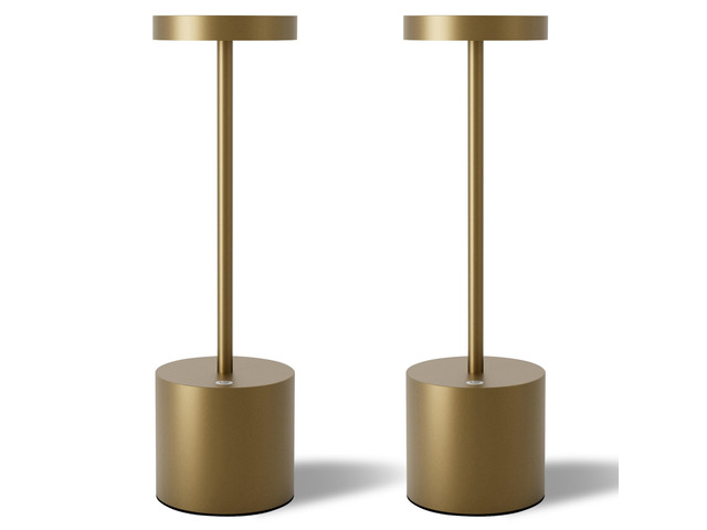 LED Cordless Table Lamps Set of 2, 5000mAh Rechargeable Table Light Portable Outdoor Table Lamp, 3 Color Stepless Dimming Battery Powered Lamp for...