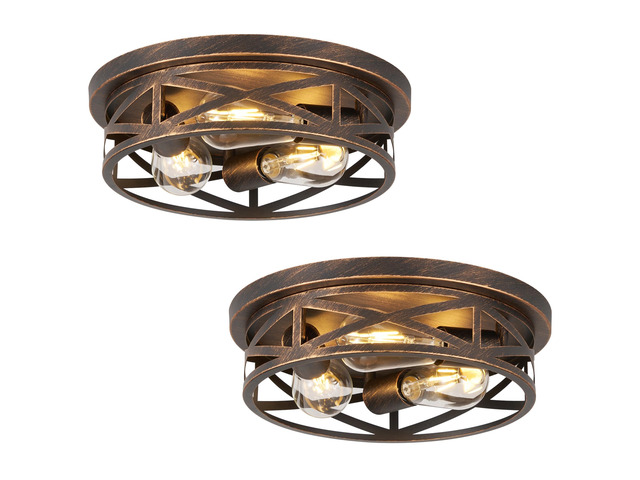 13 inch Flush Mount Ceiling Light Fixtures,3-Light Modern Hallway Light Fixtures Ceiling, Black Gold Lights Fixture Ceiling Mount for...