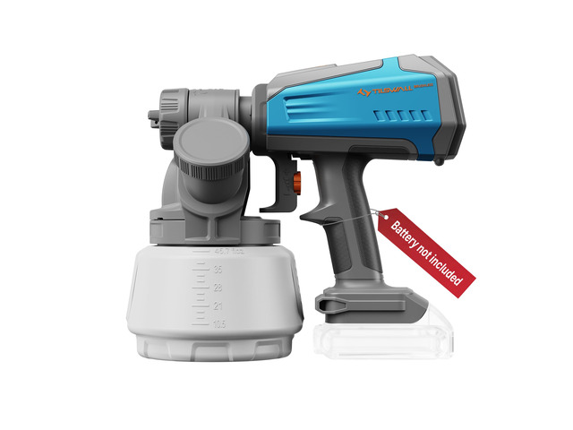 Cordless Paint Sprayer Shark700, Fits Dewalt 20V (No Battery) Brushless Motor, 3 Spray Patterns, 1300ml Capacity, Easy Side-Fill, Easy to Clean,...