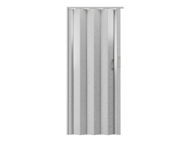 Studio Series 36' x 80' PVC Foldable Accordion Door, Grey Trimmable PVC panels, flexible single-layer design, space-saving interior door, room...