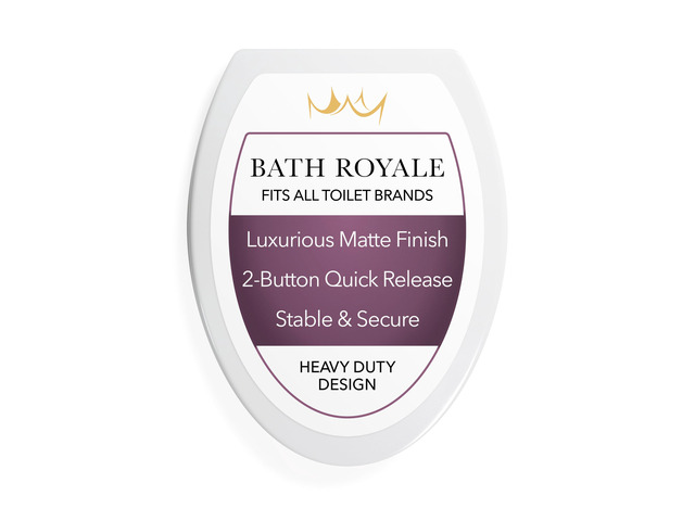 Heavy Duty & Soft Close Toilet Seat Elongated BR237-00 Scratch Resistant, Fits All Toilet Brands, MasterSuite Series