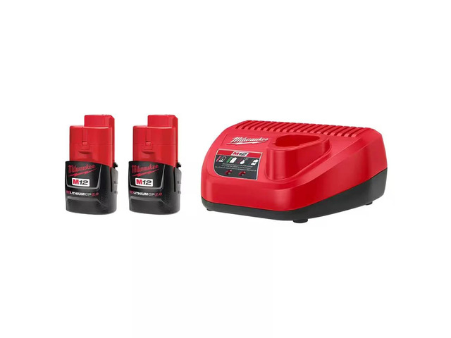 48-11-2420 (2) M12 REDLITHIUM 2.0 Compact 12V Batteries & M12 Lithium-ion Battery Charger (48-59-2401) KIT
