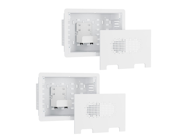 9' in-Wall Media Box Recessed Outlet Cable Management Kit 2 Pack Structured Media Enclosure, One Connect & Network Switches, Fits Fire TV Stick...