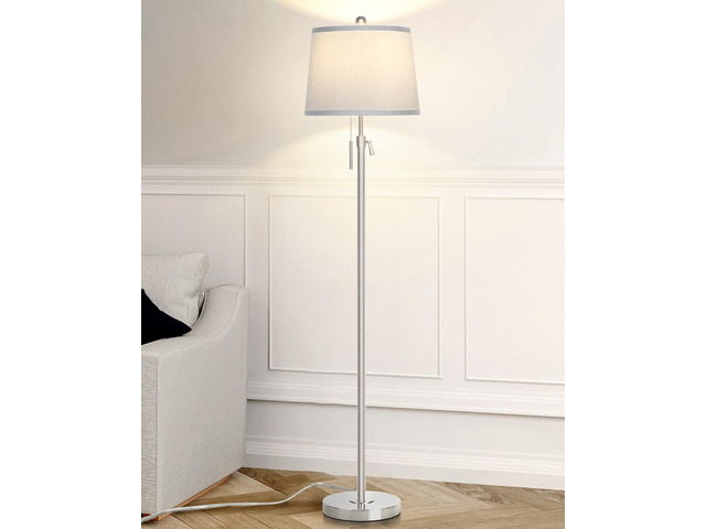 Floor Lamp for Living Room,Adjustable Height Standing Lamp,Dimmable Modern Floor Lamps for Bedroom Office Tall Floor Lights with Pull Chain Bulb...