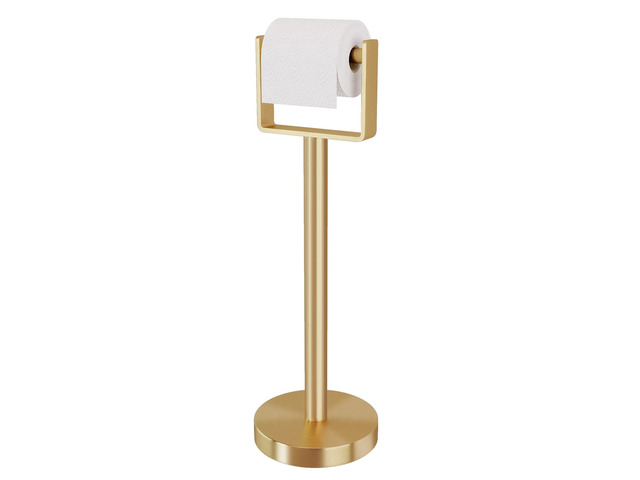 Heavy Duty Toilet Paper Holder Stand, Extra-Weighted Base No Tipping Stainless Steel Toilet Paper Stand, Free Standing Floor Tissue Roll Holder for...