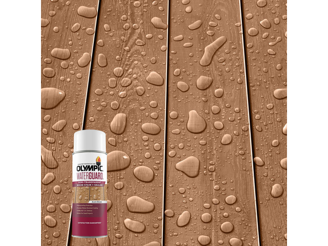 WaterGuard 11.75 oz. Acorn Brown Semi-Transparent Exterior Wood Stain Plus Sealer (Pack of 6)