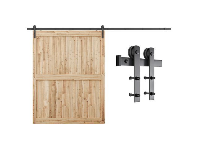 11ft Sliding Barn Door Hardware kit, Fit 60-66' W Doorpanel Barn Door Track, Sliding Door Hardware kit, Smoothly and Quietly -Heavy Duty Sturdy...