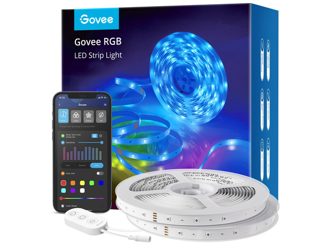 Smart RGB LED Strip Lights 100ft, Work with Alexa Google Assistant APP WiFi Control, 16 Million Colors, 64 Scene Modes, Music Sync, LED Lights for...