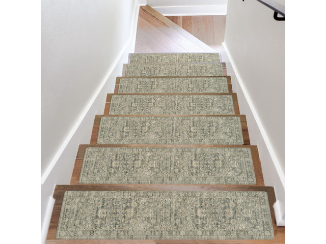 Stair Treads Non Slip Stair Runners for Wooden Steps, 8'x30' Rubber Backing Stair Mats Carpet Stair Tread Covers Staircase Step Treads for Dogs,...