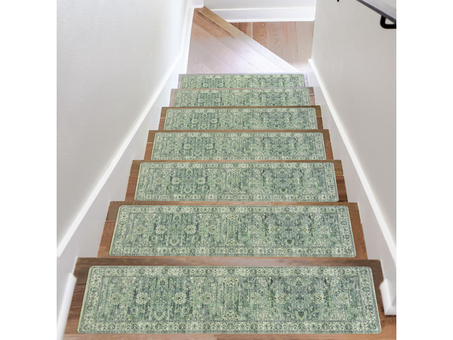 Non-Slip Stair Treads for Wooden Steps 30'X8' Indoor Stair Runners Slip Resistant Stair Rugs Safety Mats for Dogs, Kids & Elders, Rubber Backed...