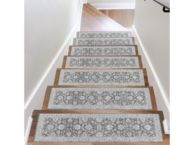 Extra Non-Slip Stair Treads for Wooden Steps 15PCS, 30'X8' Rubber Indoor Stair Runner Slip Resistant Stair Rugs Safety Mats for Dogs, Kids &...