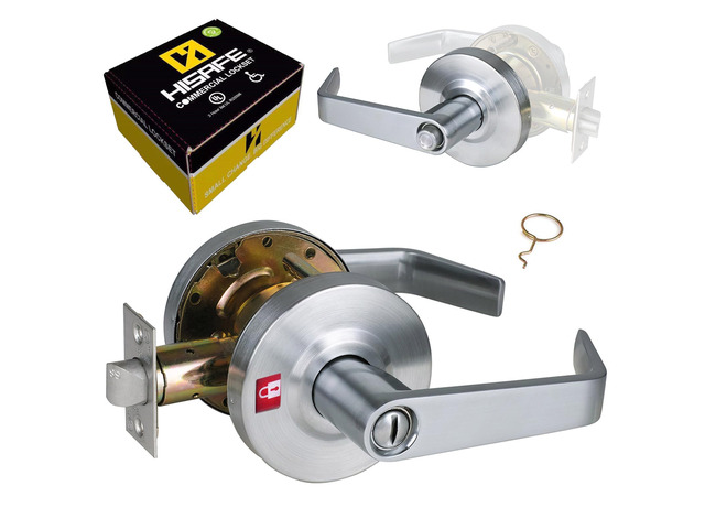 Privacy Commercial Door Locks for Bathroom, Heavy Duty Grade 2 Lever 2-3/4''Backset, With Indicator, Non-Handed, UL 3 Hour Fire Rated, ADA...