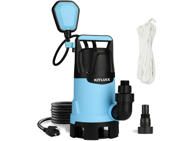 Submersible Water Pump, 1-1/4HP 4500GPH High Flow Sump Pump with Float Switch, 23ft Power Cord, Portable Utility Water Pump for Swimming Pool,...