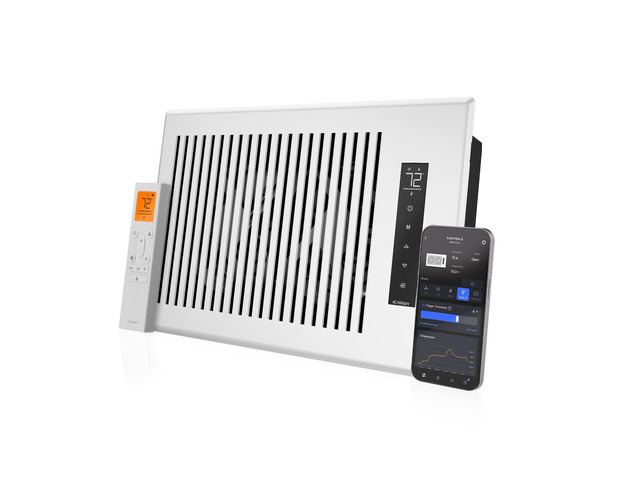 AIRTAP T6, White Register Booster Fan for 6x12 Openings Automatic Open/Close Vents, Wireless LCD Temperature Controller, WiFi App, Quiet 10-Speeds,...