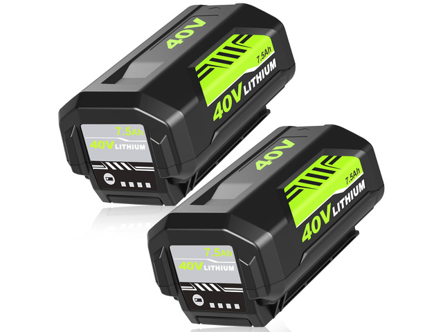 2 Packs OP4075A Battery Replacement for Ryobi 40V Battery 7500mAh(Green) Compatible with Ryobi 40 Volt Batteries OP40601 OP40602 OP4050A OP4050...