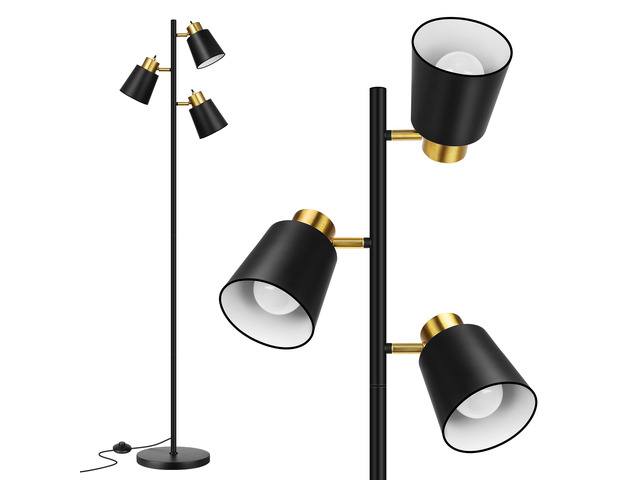 Tree Floor Lamps for Living Room, 67' Modern Standing Floor Lamp with 3 LED Bulb, Industrial Tall Lamp Reading Lighting for Bedroom Study Office...