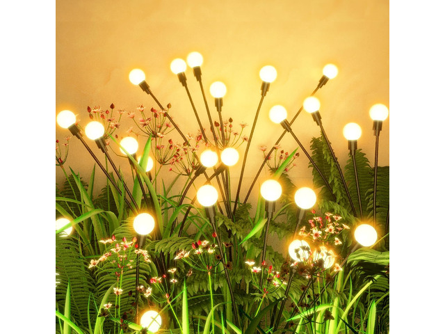 Solar Garden Lights Outdoor - 16 Pack 128 LED Firefly Lights Waterproof, Garden Decorations for Yard Patio Pathway Lawn Outside, Unique Gifts for...