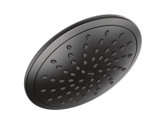 Matte Black 8-Inch Wide Fixed Rainshower, Rain Showerhead for Tub and Shower, 6345BL