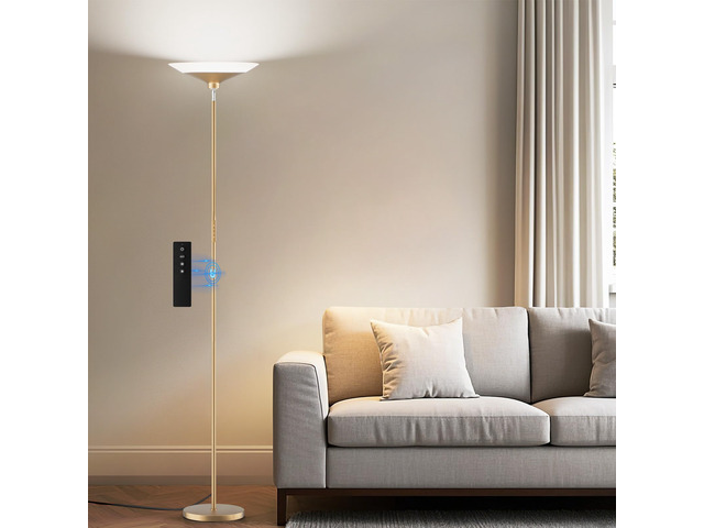 Torchiere Floor Lamp - 72' Tall LED Standing Lamp with Remote/Button Control, 1800Lm, 3000-6500K, 30W Dimmable Modern Corner Floor Light for Living...