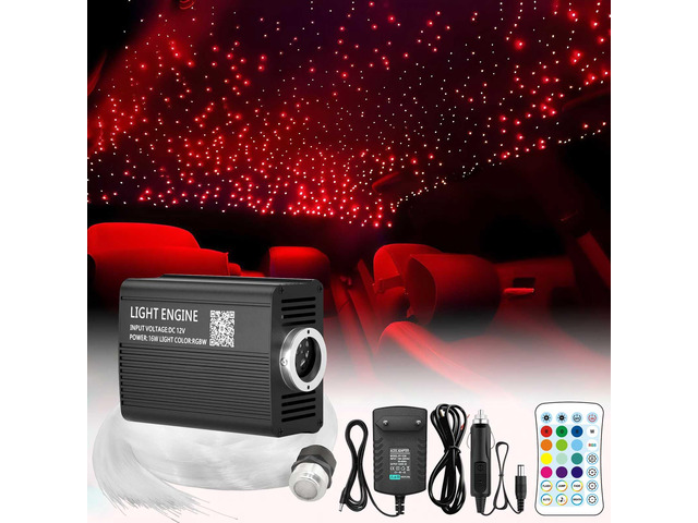 Twinkle Starlight Headliner Light,16W 500pcs 6.5ft LED Star Ceiling Fiber Optic Light Kit APP/Remote Control for Car/Home/Party