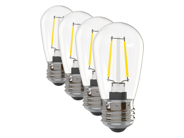 60 Pack Dimmable 2W S14 Replacement LED Bulbs, 2700K Warm White Waterproof Outdoor String Lights Vintage LED Filament Bulb, Shatterproof E26 Screw...