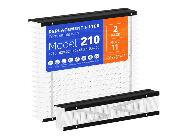 2 Pack 210 Replacement Filter,MERV 11,Compatible with AprilAire 210 Whole House Air Purifiers Models,1210,1620,2210,2216,3210,4200,HVAC Furnace...