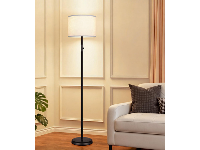 Upgraded Dimmable Floor Lamp, Modern Floor Lamps Simple Design with White Shade for Living Room, Tall Standing Lamp for Bedroom Office Dining Room,...