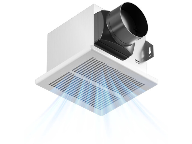 Bathroom Exhaust Fan, 1.5 Sones, 110 CFM, No Attic Access Needed Low Noise, Ceiling Mounted Retrofit Ventilation Fans, 4 Inch Duct, 7.6''x7.3''...